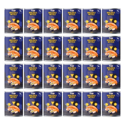 Gaczoo Miejska Miska bezzbożowa karma mokra dla psa Sushi z Rybą 24 x 400g