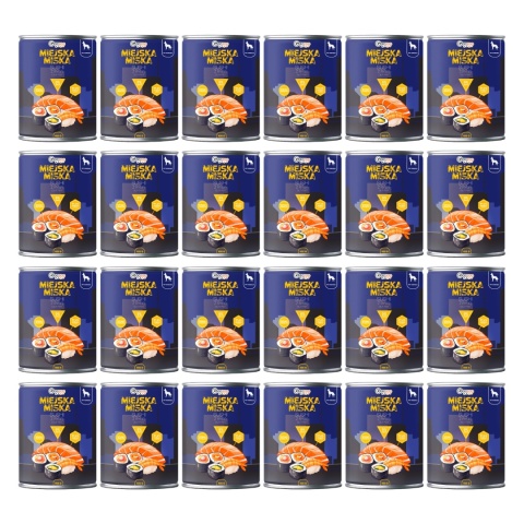 Gaczoo Miejska Miska bezzbożowa karma mokra dla psa Sushi z Rybą 24 x 400g