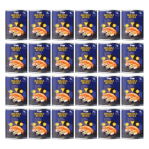 Gaczoo Miejska Miska bezzbożowa karma mokra dla psa Sushi z Rybą 24 x 400g