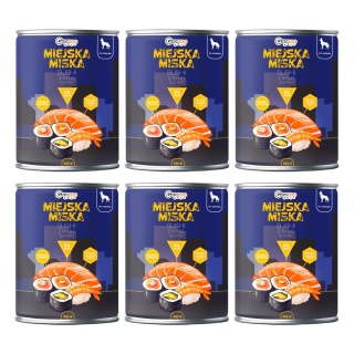 Gaczoo Miejska Miska bezzbożowa karma mokra dla psa Sushi z Rybą 6 x 400g