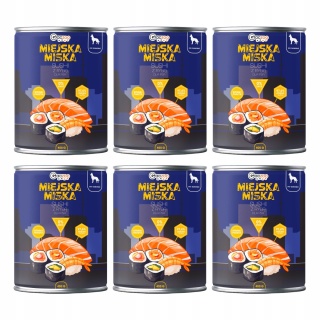 Gaczoo Miejska Miska bezzbożowa karma mokra dla psa Sushi z Rybą 6 x 400g