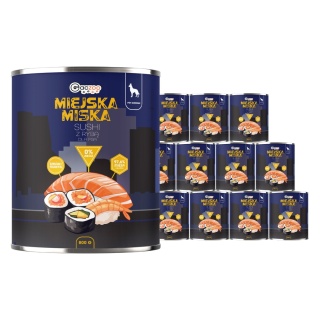 Gaczoo Miejska Miska bezzbożowa karma mokra dla psa Sushi z Rybą 12 x 800g