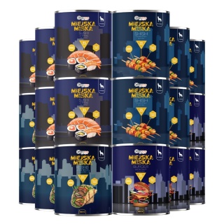 Gaczoo Miejska Miska bezzbożowa karma mokra dla psa mix smaków 18 x 800g