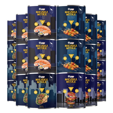 Gaczoo Miejska Miska bezzbożowa karma mokra dla psa mix smaków 20 x 800g