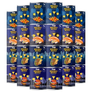 Gaczoo Miejska Miska bezzbożowa karma mokra dla psa mix smaków 24 x 400g