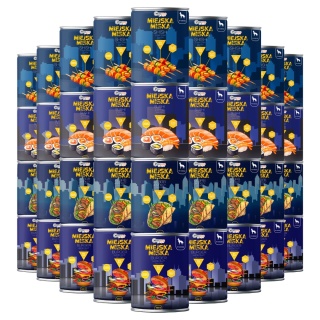 Gaczoo Miejska Miska bezzbożowa karma mokra dla psa mix smaków 36 x 400g