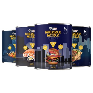 Gaczoo Miejska Miska bezzbożowa karma mokra dla psa mix smaków 4 x 800g