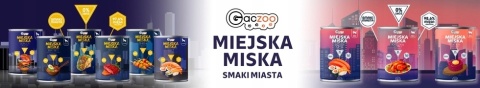 Gaczoo Miejska Miska bezzbożowa karma mokra dla psa mix smaków 10 x 800g