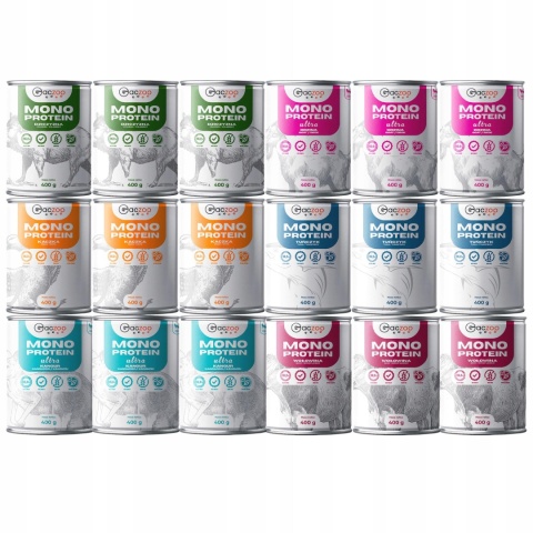 Monobiałkowa karma mokra dla psa mix smaków 18 x 400g Gaczoo Mono Protein