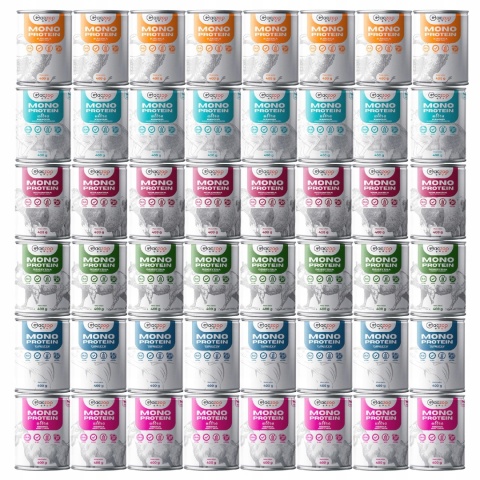 Monobiałkowa karma mokra dla psa mix smaków 48 x 400g Gaczoo Mono Protein