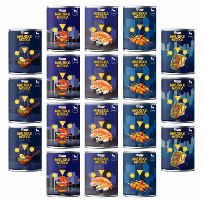 Gaczoo Miejska Miska bezzbożowa karma mokra dla psa Mix smaków 18 x 400g