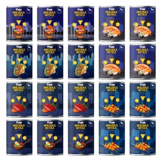 Gaczoo Miejska Miska bezzbożowa karma mokra dla psa Mix smaków 20 x 400g
