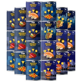 Gaczoo Miejska Miska bezzbożowa karma mokra dla psa Mix smaków 20 x 400g
