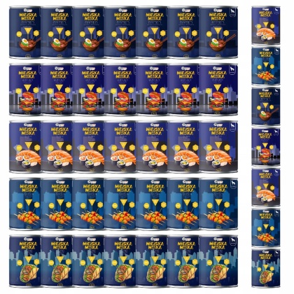 Gaczoo Miejska Miska bezzbożowa karma mokra dla psa Mix smaków 42 x 400g