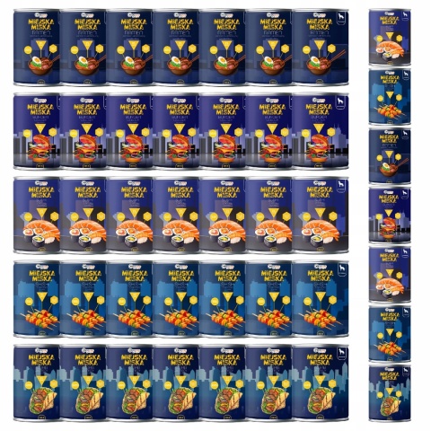 Gaczoo Miejska Miska bezzbożowa karma mokra dla psa Mix smaków 42 x 400g