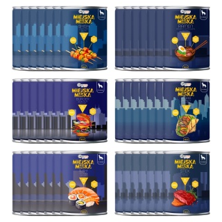 Gaczoo Miejska Miska bezzbożowa karma mokra dla psa Mix smaków 42 x 400g