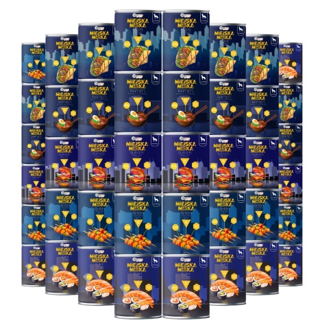 Gaczoo Miejska Miska bezzbożowa karma mokra dla psa Mix smaków 42 x 400g