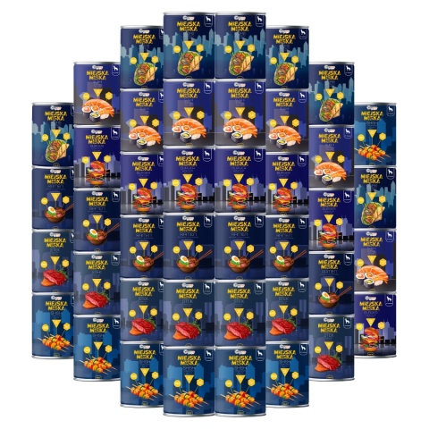 Gaczoo Miejska Miska bezzbożowa karma mokra dla psa Mix smaków 42 x 400g