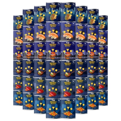 Gaczoo Miejska Miska bezzbożowa karma mokra dla psa Mix smaków 48 x 400g