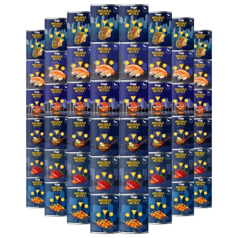 Gaczoo Miejska Miska bezzbożowa karma mokra dla psa Mix smaków 48 x 400g