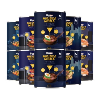 Gaczoo Miejska Miska bezzbożowa karma mokra dla psa mix smaków 10 x 800g