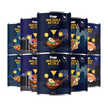 Gaczoo Miejska Miska bezzbożowa karma mokra dla psa mix smaków 10 x 800g