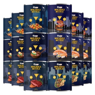 Gaczoo Miejska Miska bezzbożowa karma mokra dla psa mix smaków 18 x 800g