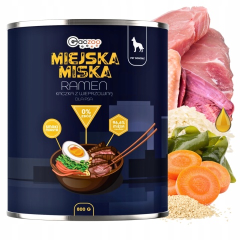 Gaczoo Miejska Miska bezzbożowa karma mokra dla psa mix smaków 20 x 800g