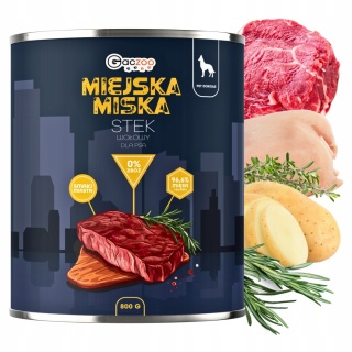 Gaczoo Miejska Miska bezzbożowa karma mokra dla psa mix smaków 20 x 800g