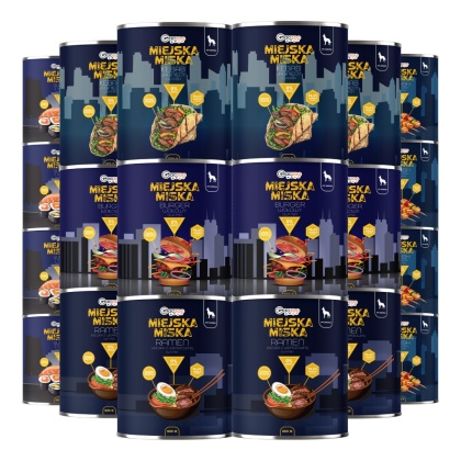 Gaczoo Miejska Miska bezzbożowa karma mokra dla psa mix smaków 20 x 800g