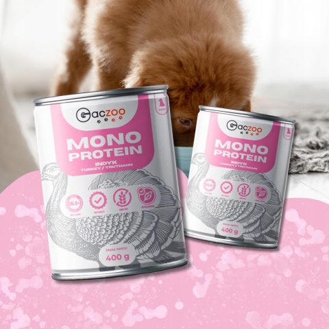 Monobiałkowa karma mokra dla szczeniąt Indyk 20 x 400g Gaczoo Mono Protein Puppy