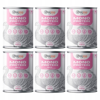 Monobiałkowa karma mokra dla szczeniąt Indyk 6 x 400g Gaczoo Mono Protein Puppy
