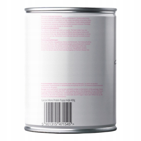 Monobiałkowa karma mokra dla szczeniąt Indyk 6 x 400g Gaczoo Mono Protein Puppy