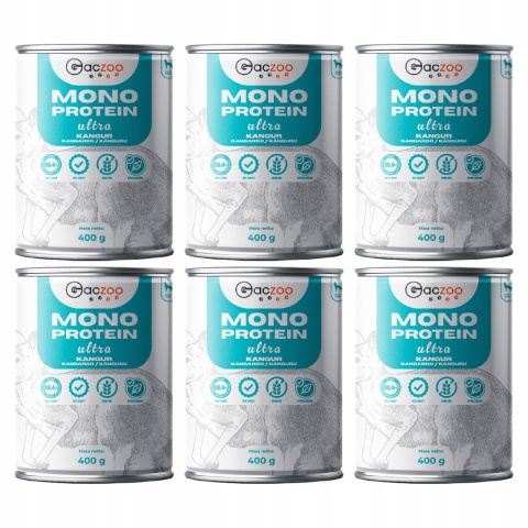 Monobiałkowa karma mokra dla psa Kangur 6 x 400g Gaczoo Mono Protein Ultra