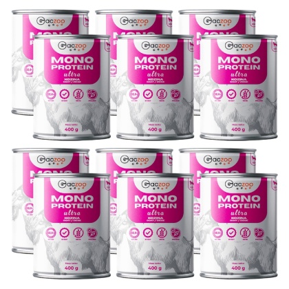 Monobiałkowa karma mokra dla psa Kozina 12 x 400g Gaczoo Mono Protein Ultra