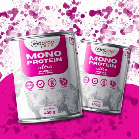 Gaczoo Mono Protein Ultra monobiałkowa karma mokra dla psa Kozina 24 x 400g