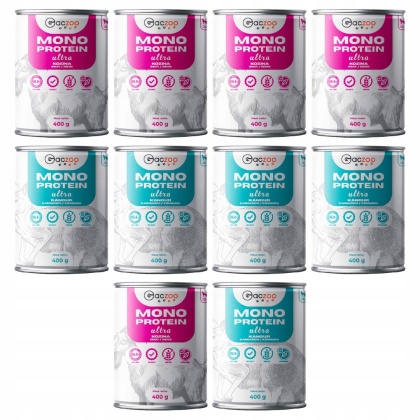 Monobiałkowa karma mokra dla psa mix smaków 10 x 400g Gaczoo Mono Protein Ultra