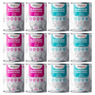 Monobiałkowa karma mokra dla psa mix smaków 12 x 400g Gaczoo Mono Protein Ultra