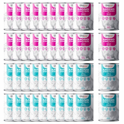 Monobiałkowa karma mokra dla psa mix smaków 40 x 400g Gaczoo Mono Protein Ultra