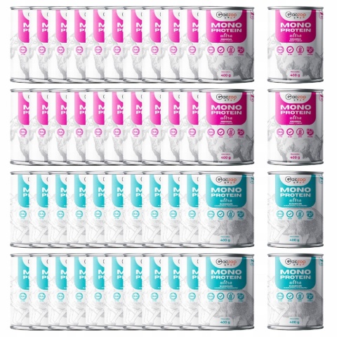 Monobiałkowa karma mokra dla psa mix smaków 48 x 400g Gaczoo Mono Protein Ultra