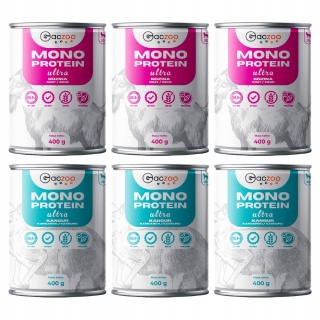 Monobiałkowa karma mokra dla psa mix smaków 6 x 400g Gaczoo Mono Protein Ultra