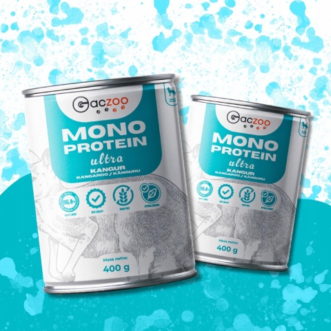 Monobiałkowa karma mokra dla psa mix smaków 6 x 400g Gaczoo Mono Protein Ultra