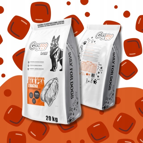 Sucha karma dla psa Gaczoo Daily Kaczka 20 kg Adult Dog z Witaminami