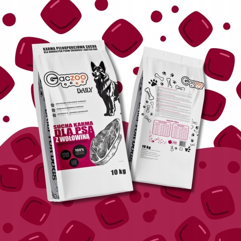 Sucha karma dla psa Gaczoo Daily Mix smaków 2 x 10 kg Adult Dog Witaminy