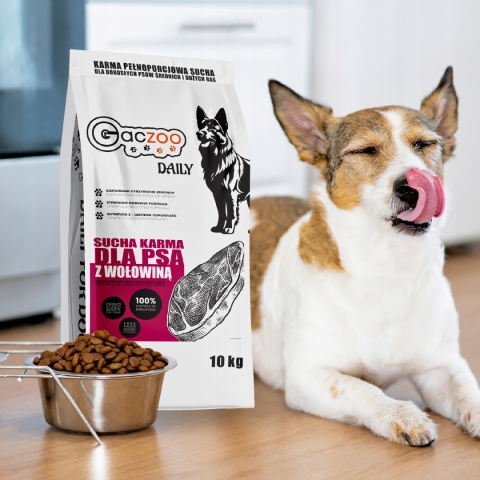 Sucha karma dla psa Gaczoo Daily Wołowina 10 kg Adult Dog z Witaminami