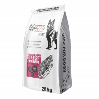 Sucha karma dla psa Gaczoo Daily Wołowina 20 kg Adult Dog z Witaminami