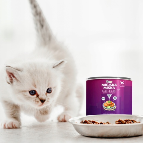 Karma mokra dla kociąt Miejska Miska Gaczoo Kotleciki Jagnięcina 24 x 185g