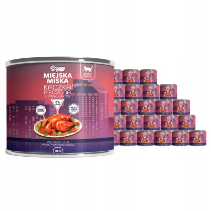 Karma mokra dla kota Miejska Miska Gaczoo Kaczka Pieczona 24x 185g bez zbóż