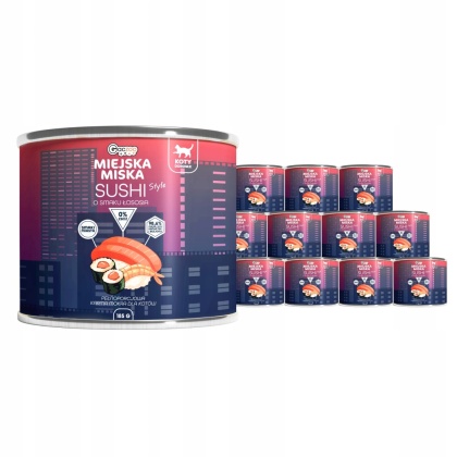 Karma mokra dla kota Miejska Miska Gaczoo Sushi Ryba 12 x 185g bezzbożowa