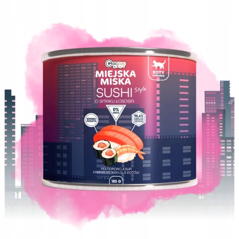 Karma mokra dla kota Miejska Miska Gaczoo Sushi Ryba 185g bezzbożowa